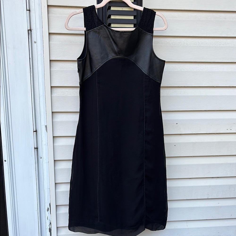 ARAYAL France Ladies black silk leather dress-6-GORGEOUS!WEDDING-ARRY - Picture 6 of 10